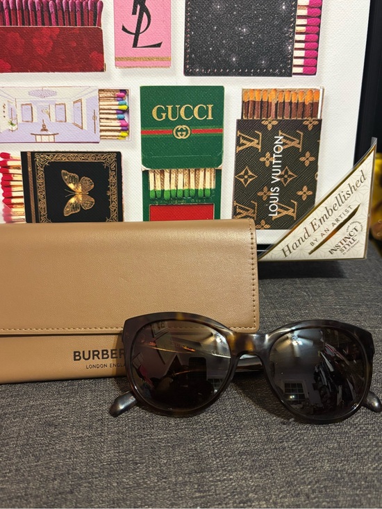 Accessories - Burberry Women's Tortoiseshell Sunglasses with Tan Case